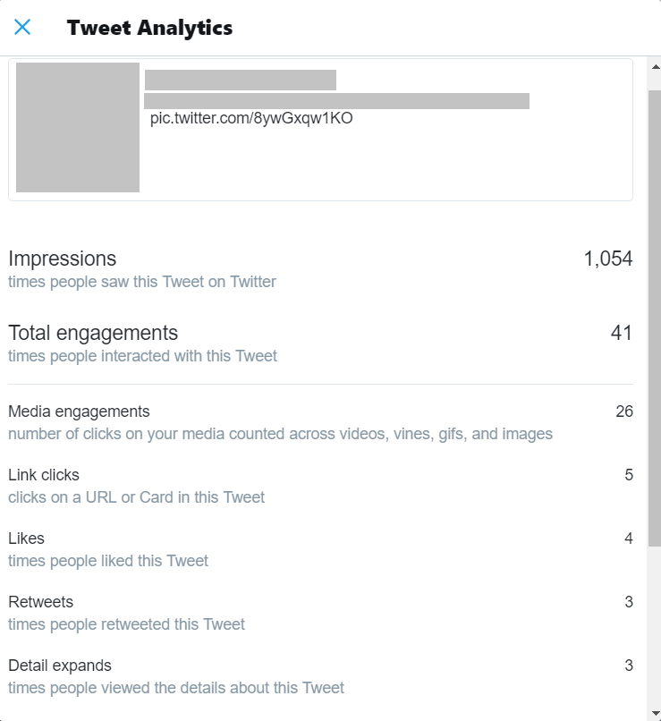 twitter analytics - view all engagements